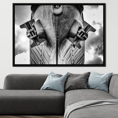 WWII Battleship Canvas Wall Art