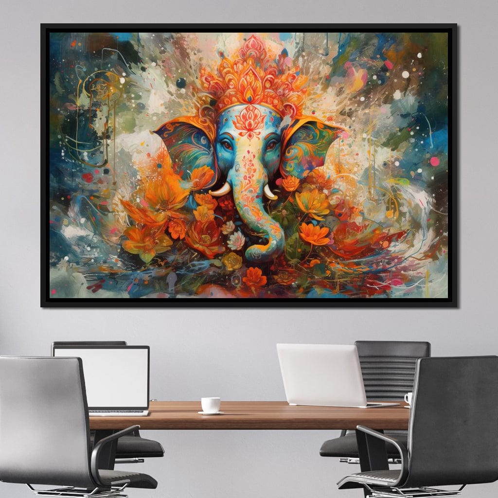 Ganesha's Grace Canvas Wall Art