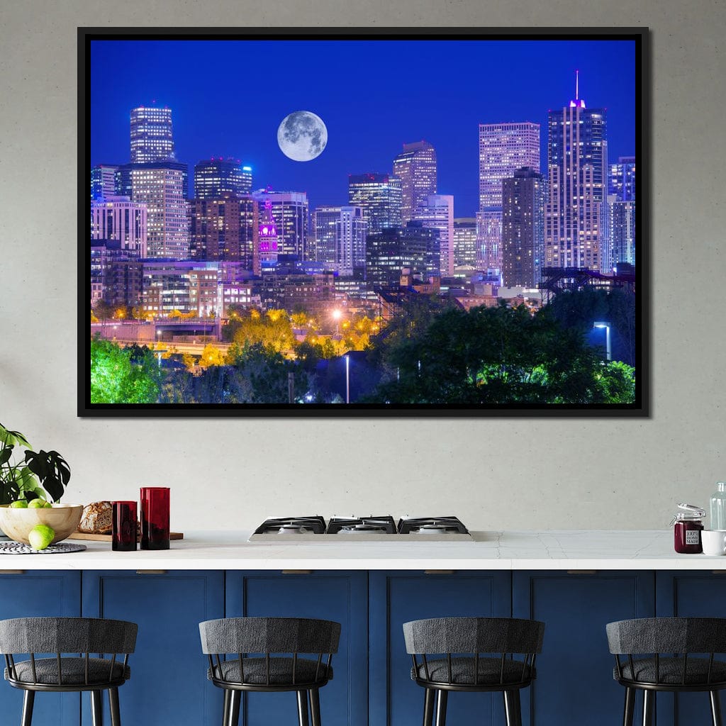 Denver Skyline Canvas Wall Art