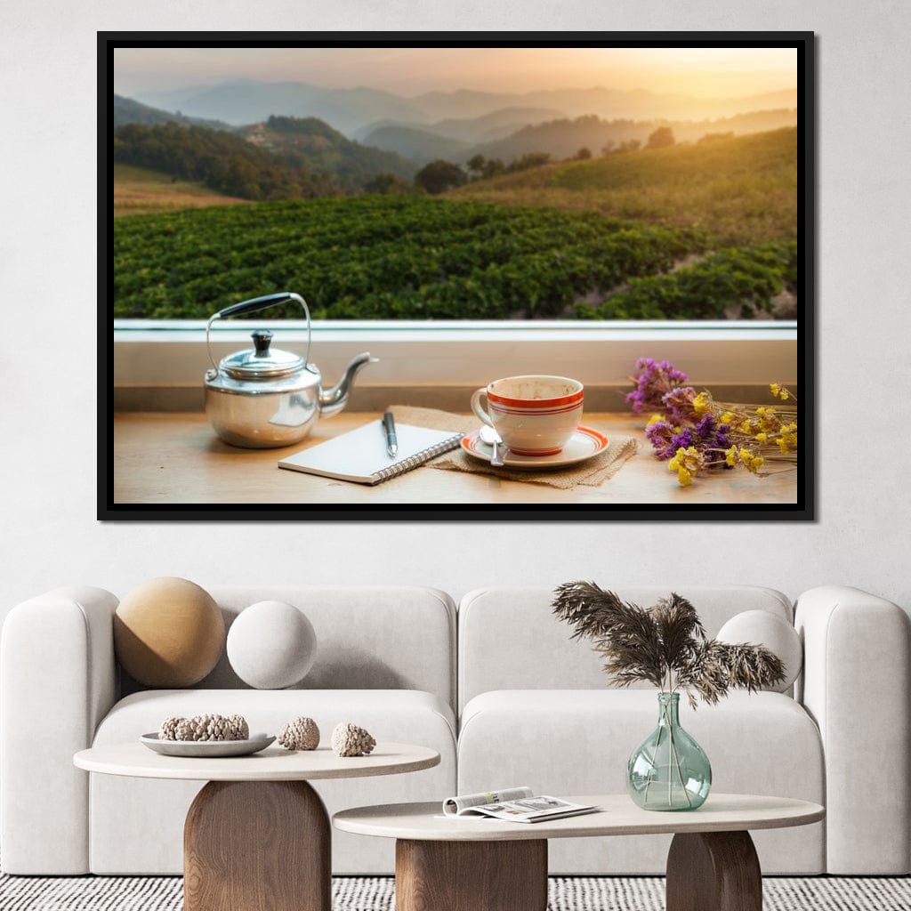 Coffee with a View Canvas Wall Art