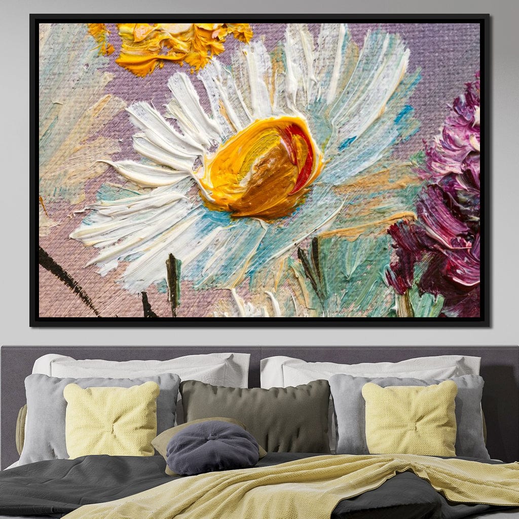 White Daisy Canvas Wall Art