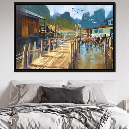 Fishing Pier Canvas Wall Art