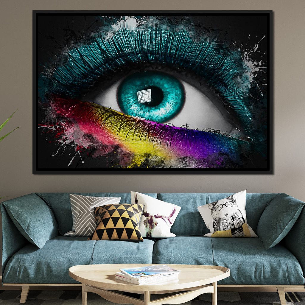 Colorful Eye Splash Art Canvas Wall Art