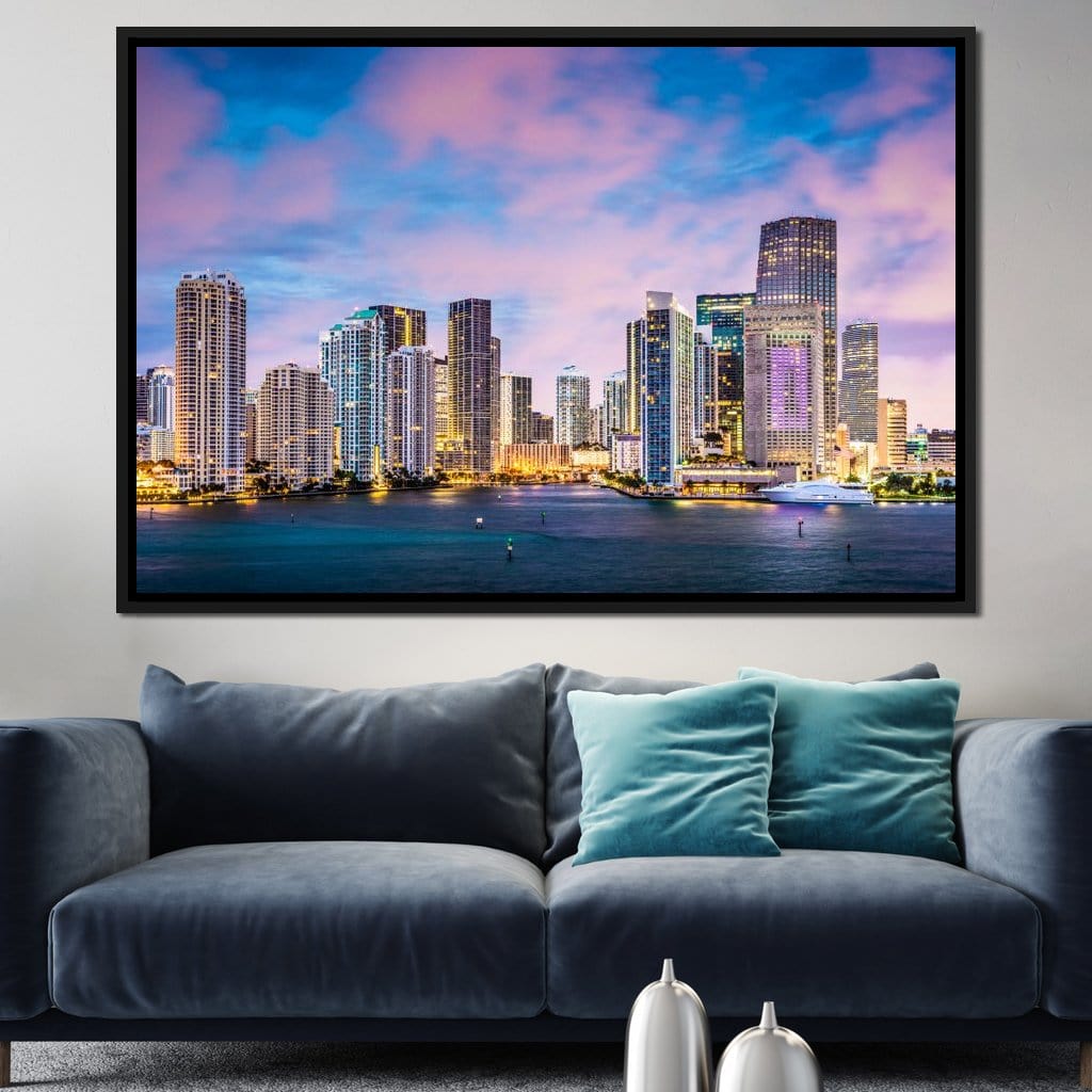 Downtown Miami Canvas Wall Art