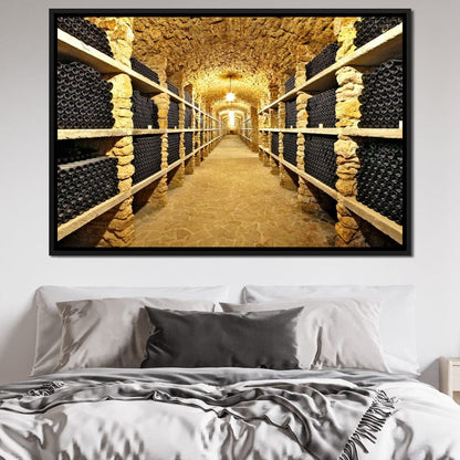 Wall of Wine Bottles Canvas Wall Art