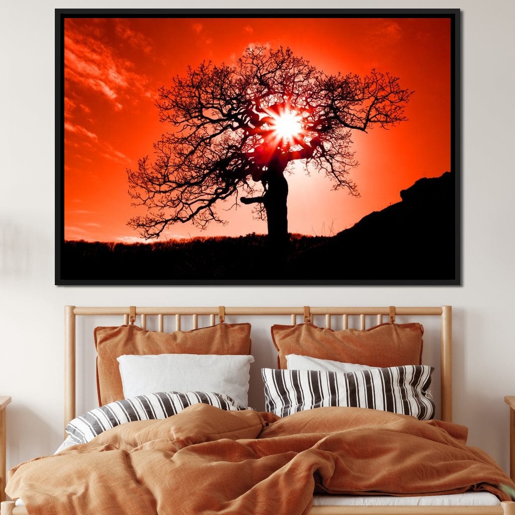 Red Dusk Canvas Wall Art