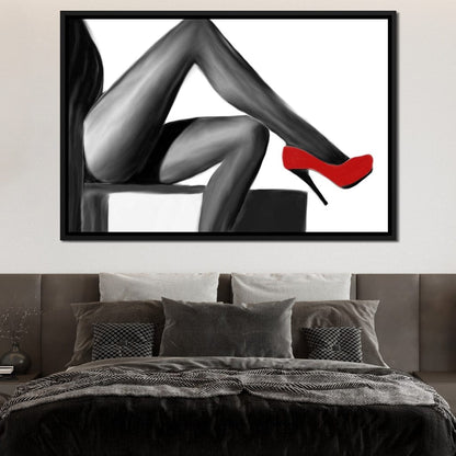 Red Stiletto Canvas Wall Art