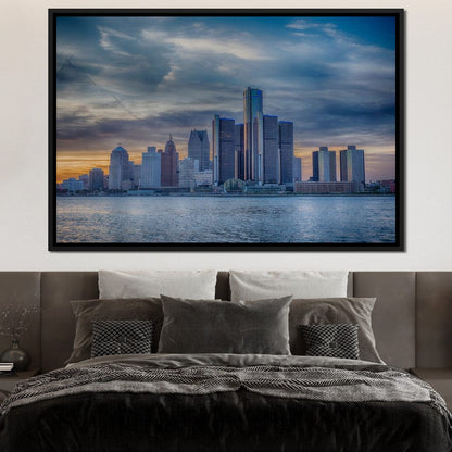 Detroit Skyline Canvas Wall Art