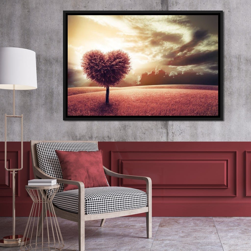 Loving Tree Sunrise Canvas Wall Art