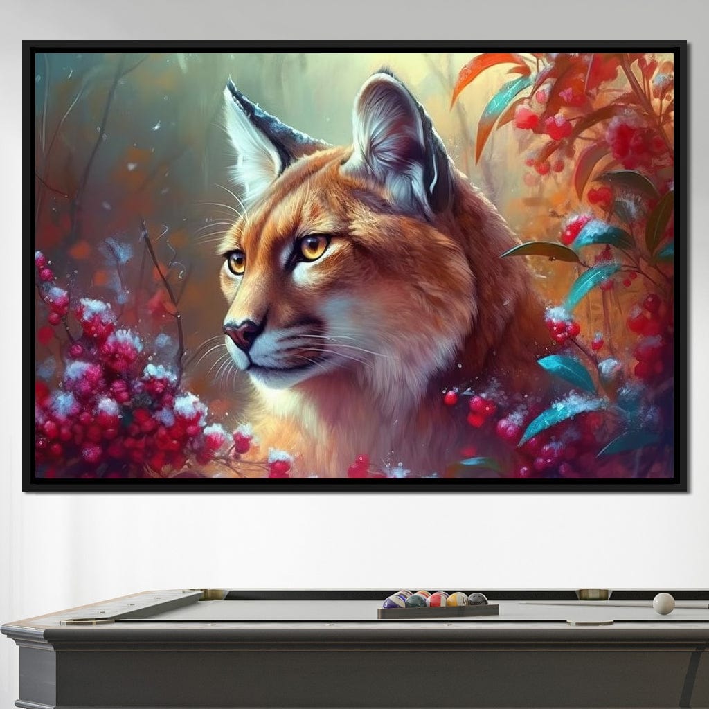 Winter Puma Canvas Wall Art
