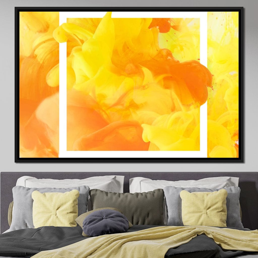 Yellow & Orange Smoke Canvas Wall Art
