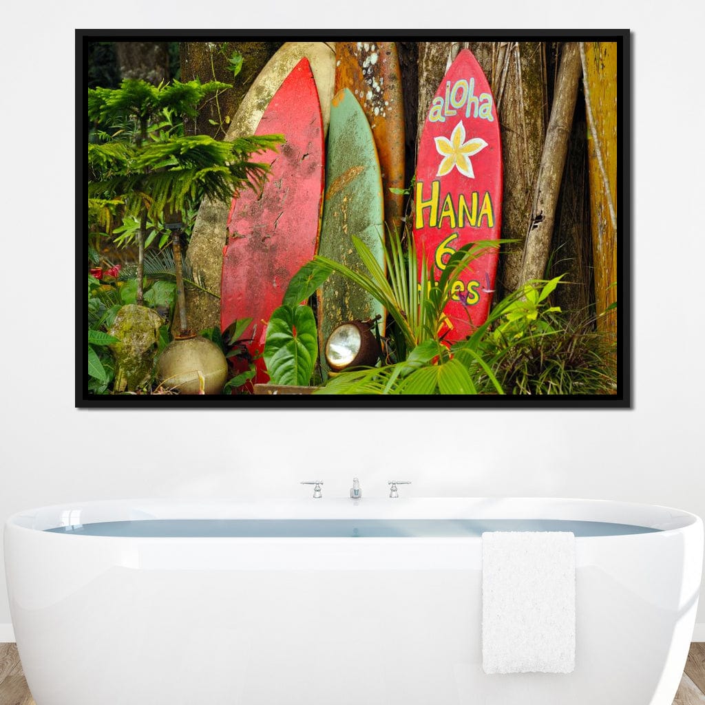 Surfboards in Hawaii Canvas Wall Art