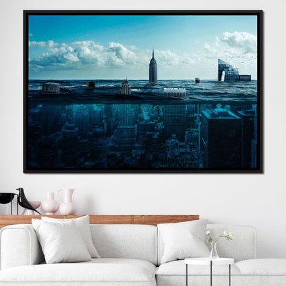 New York Underwater Canvas Wall Art