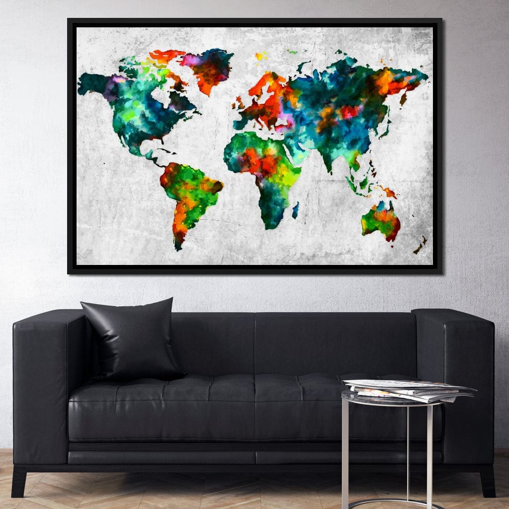 World Map - Mateo Canvas Wall Art