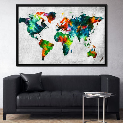World Map - Mateo Canvas Wall Art