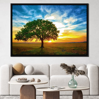 Sunrise Tree Canvas Wall Art