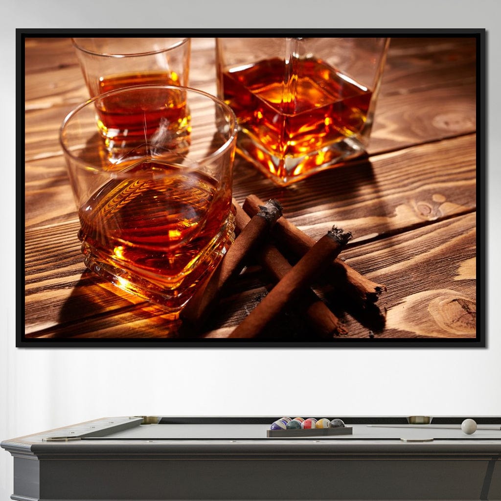 Cognac & Cigars Canvas Wall Art
