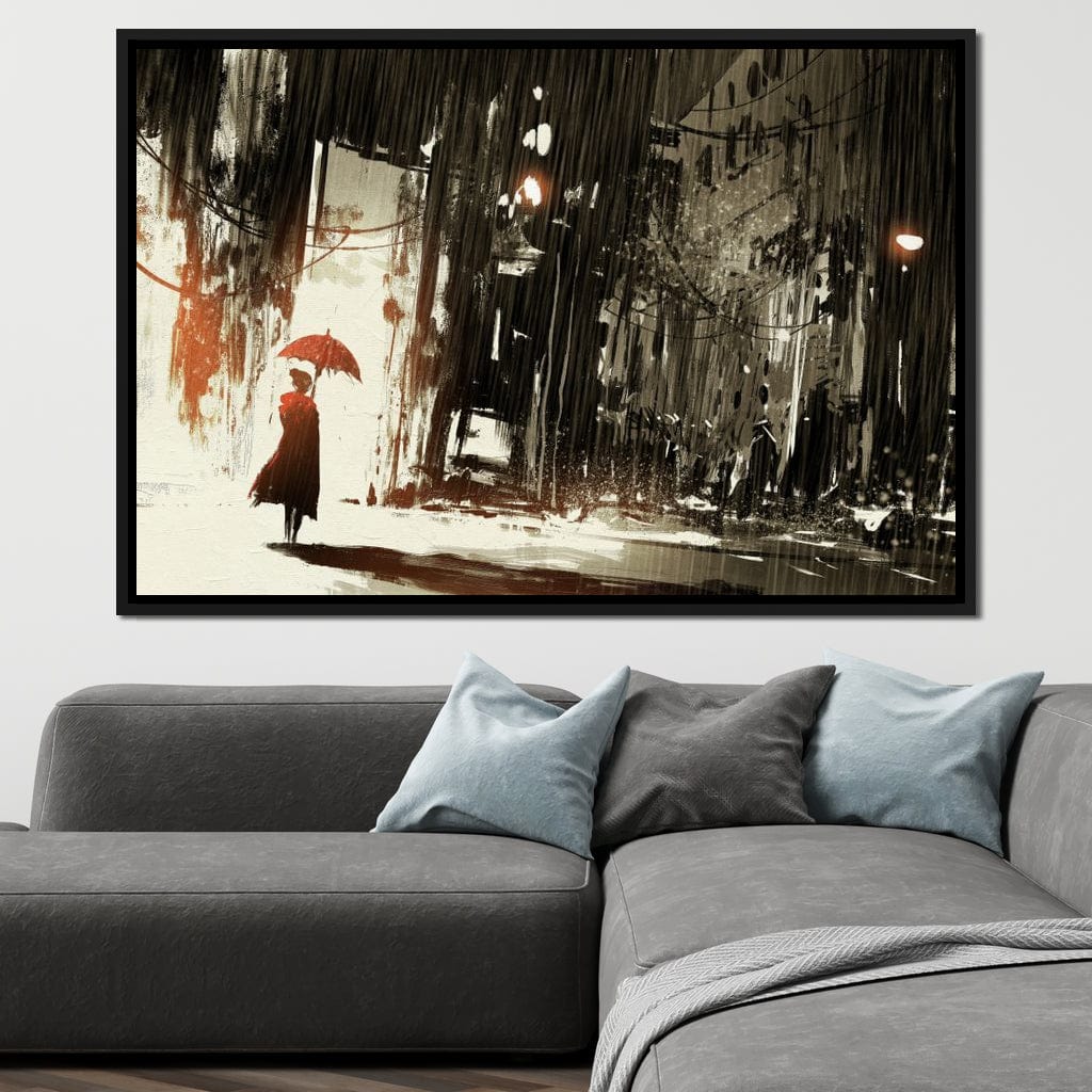 Halelis Rainy Day Canvas Wall Art