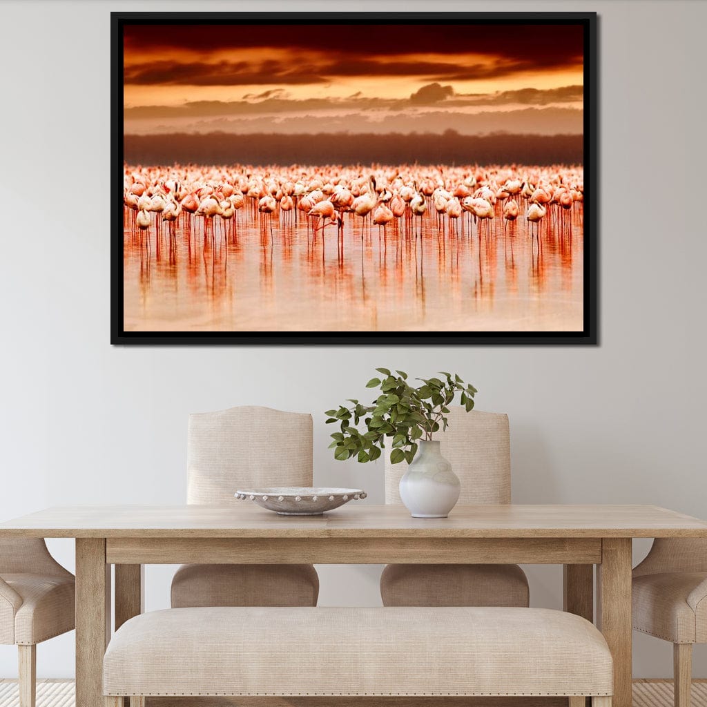 Lake Nakuru Flamingos Canvas Wall Art