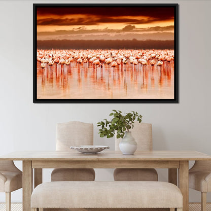 Lake Nakuru Flamingos Canvas Wall Art