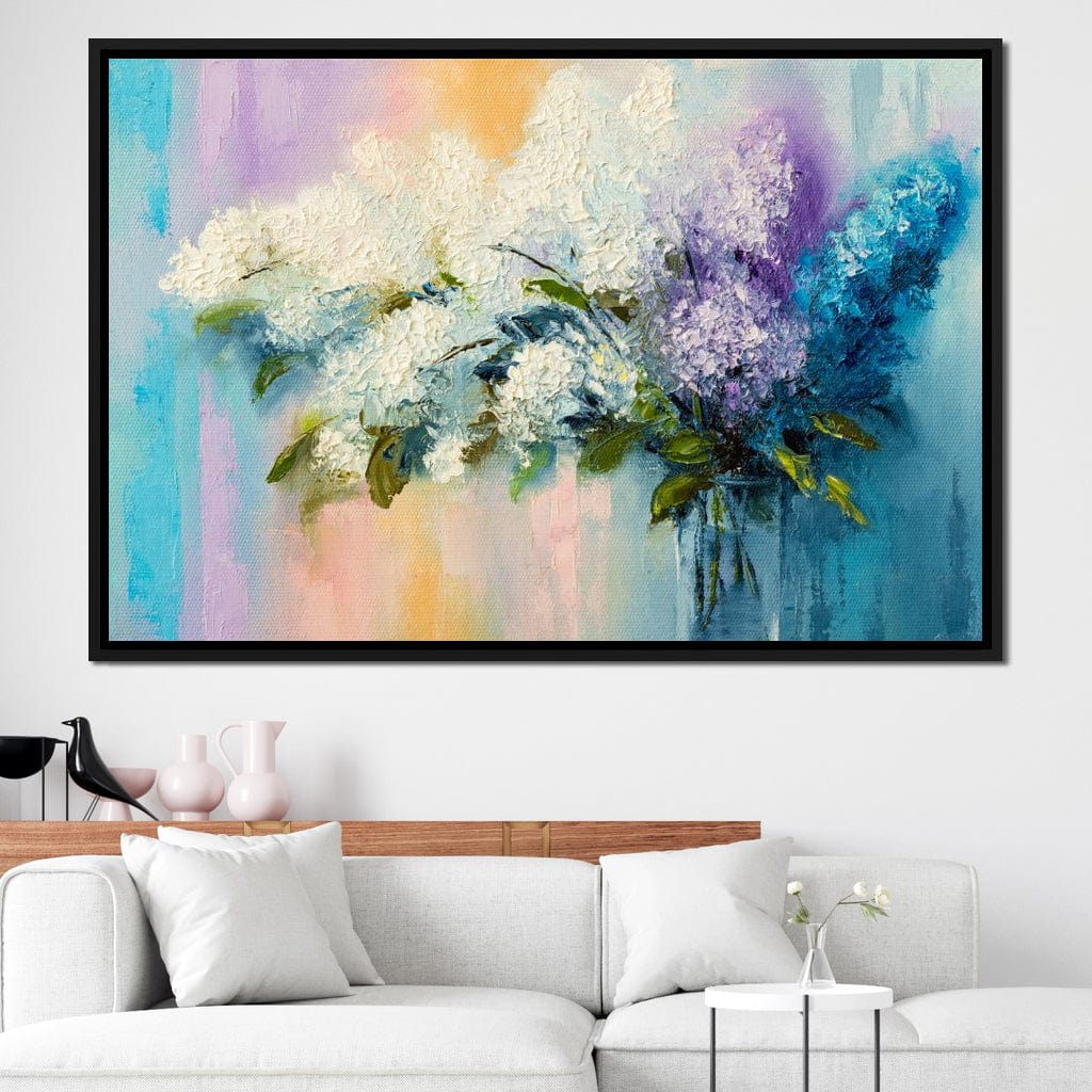 Lilac Flowers Canvas Wall Art
