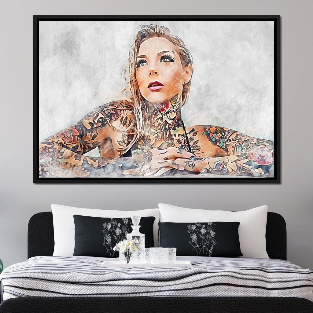 Girl Tattoo 2 - Mateo Canvas Wall Art