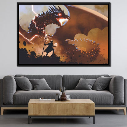 Black Magic Wizard Canvas Wall Art