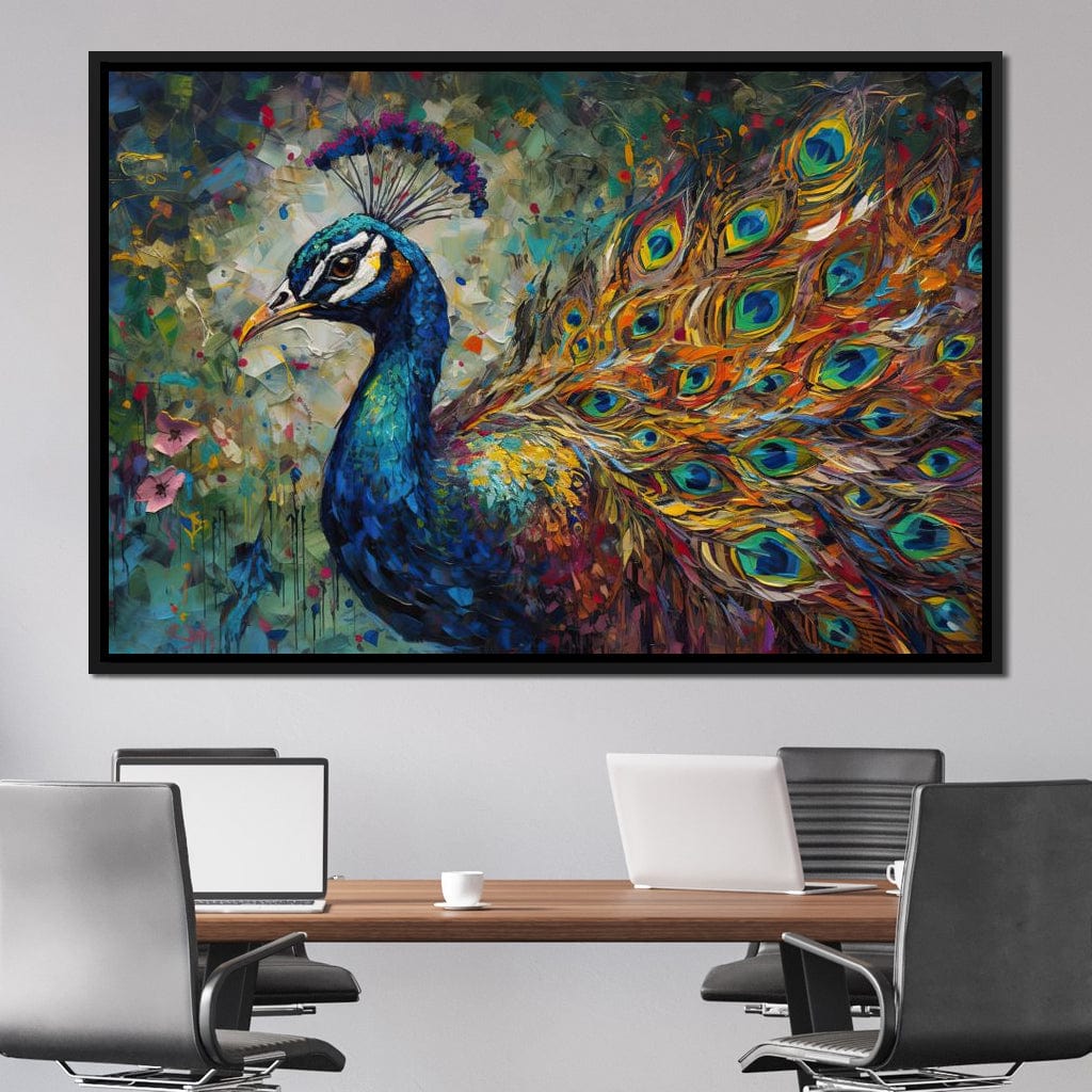 Celestial Peacock Canvas Wall Art