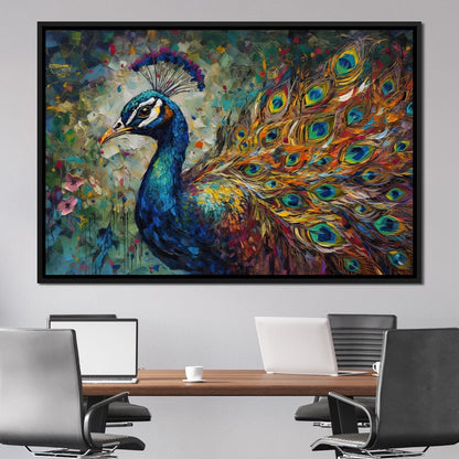 Celestial Peacock Canvas Wall Art