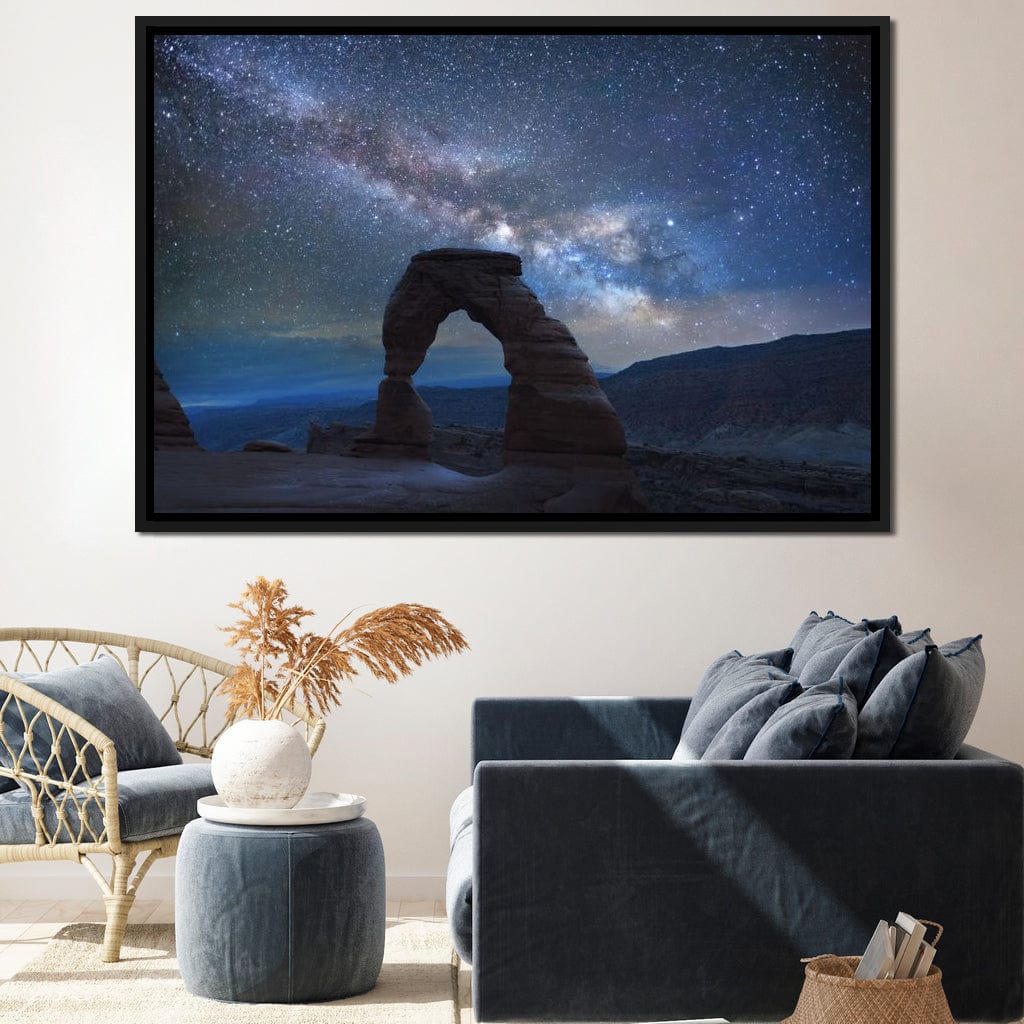 Arch Under the Milky Way Canvas Wall Art