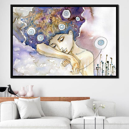 Lost in her Dreams Canvas Wall Art