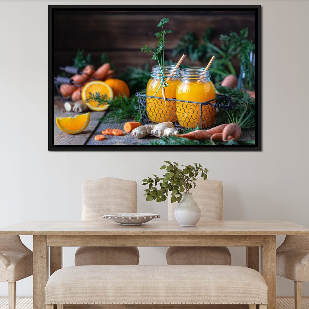Fresh Orange Juice Canvas Wall Art