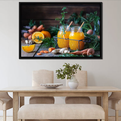 Fresh Orange Juice Canvas Wall Art