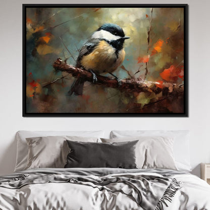 Black-Capped Chickadee Canvas Wall Art
