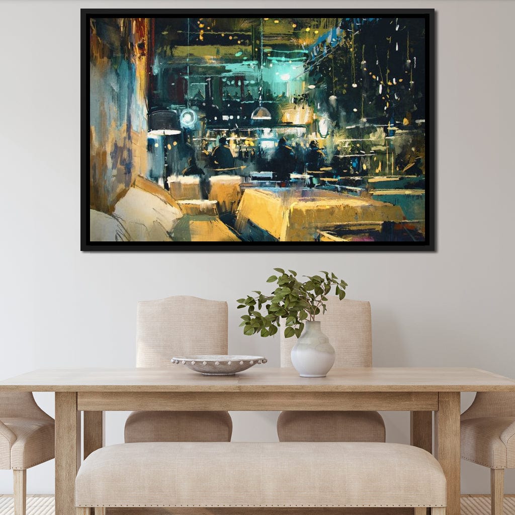 Cozy Restaurant Canvas Wall Art