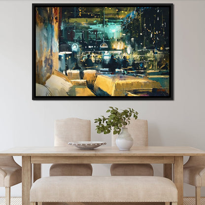 Cozy Restaurant Canvas Wall Art