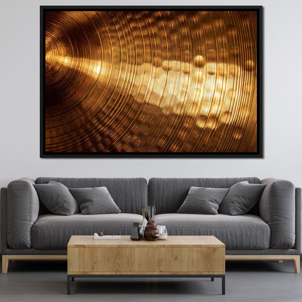 Golden Cymbal Canvas Wall Art
