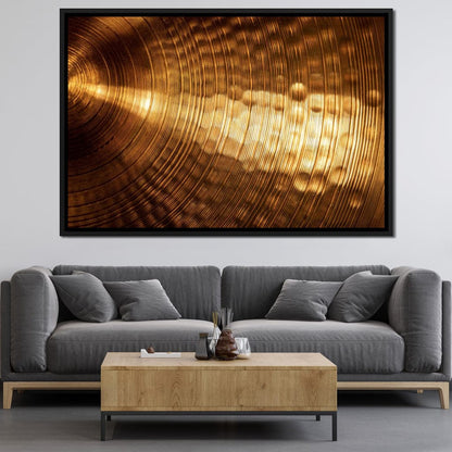 Golden Cymbal Canvas Wall Art