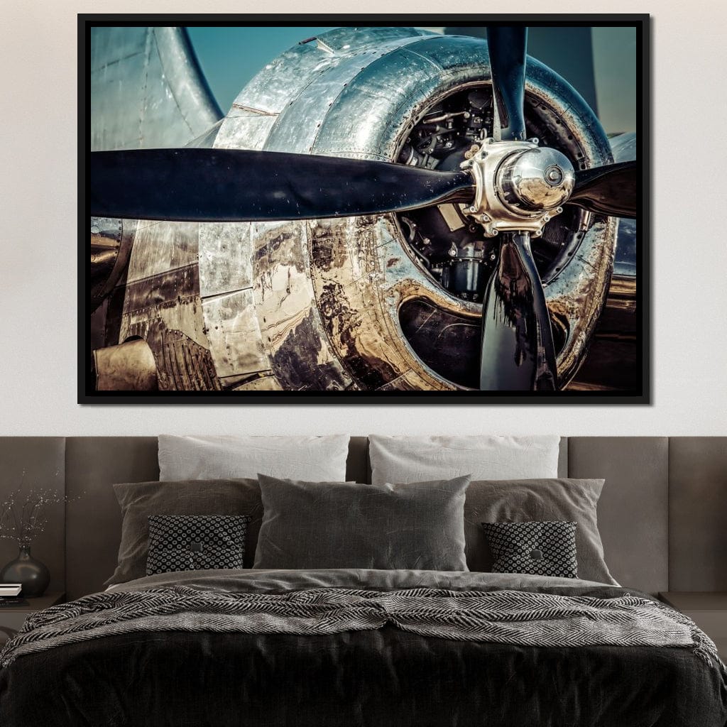 WWII Airplane Propeller Canvas Wall Art