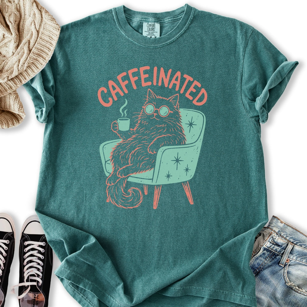 Caffeinated Cat Relaxed Tee