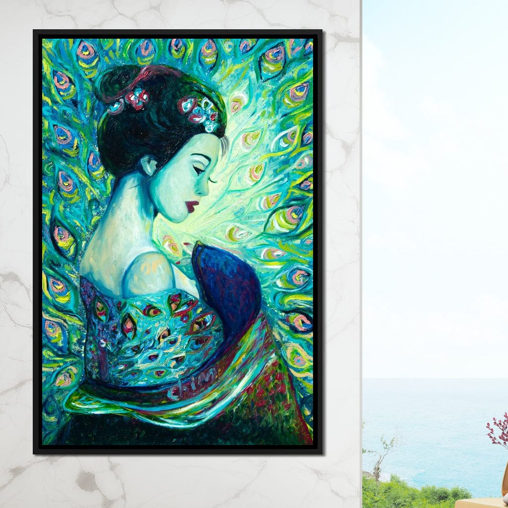 Silk Peafowl Canvas Wall Art