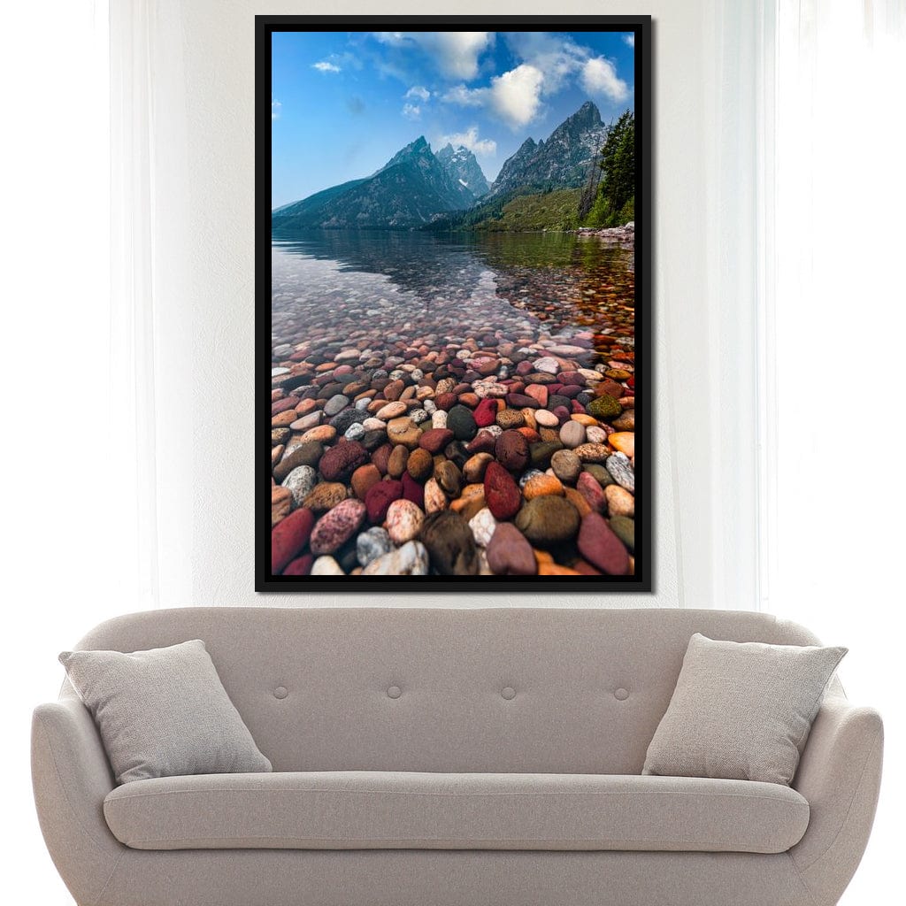 Colored Pebbles Canvas Wall Art