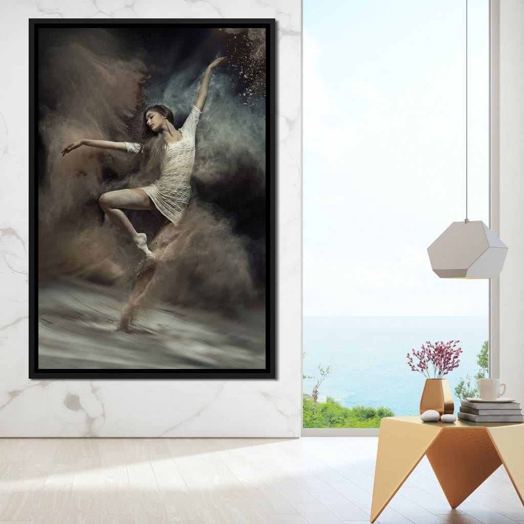 Ballet Dancer in the Desert Canvas Wall Art