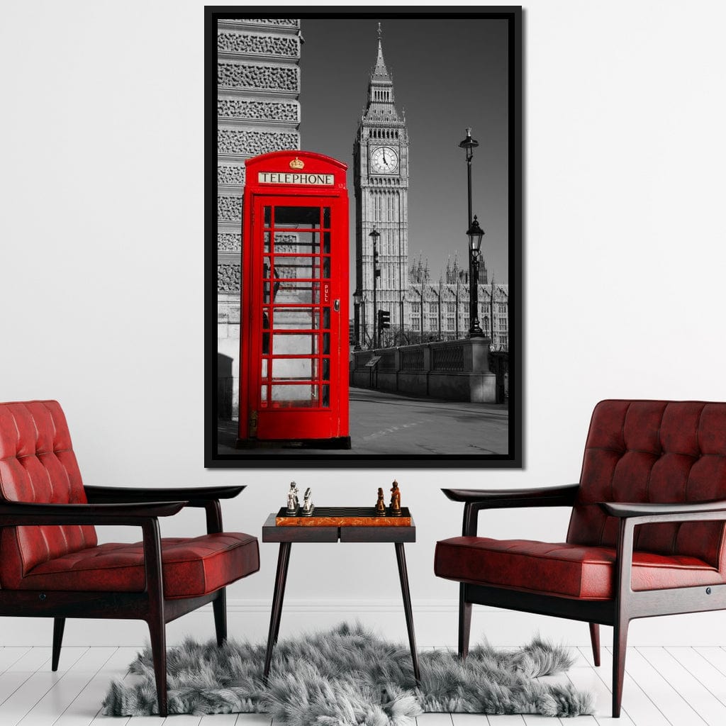 Westminster Phone Box Canvas Wall Art