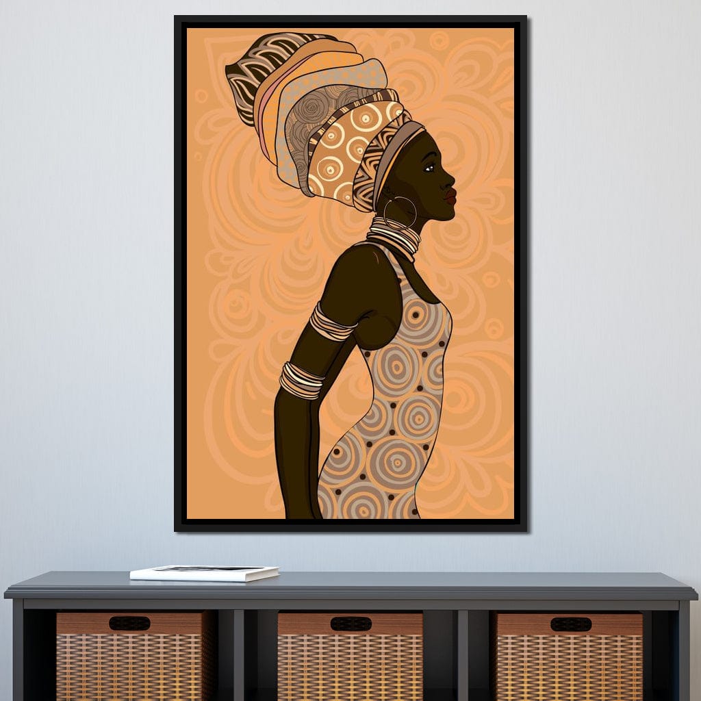 African Lady Canvas Wall Art