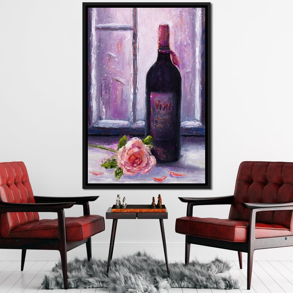 Wine & Roses Canvas Wall Art