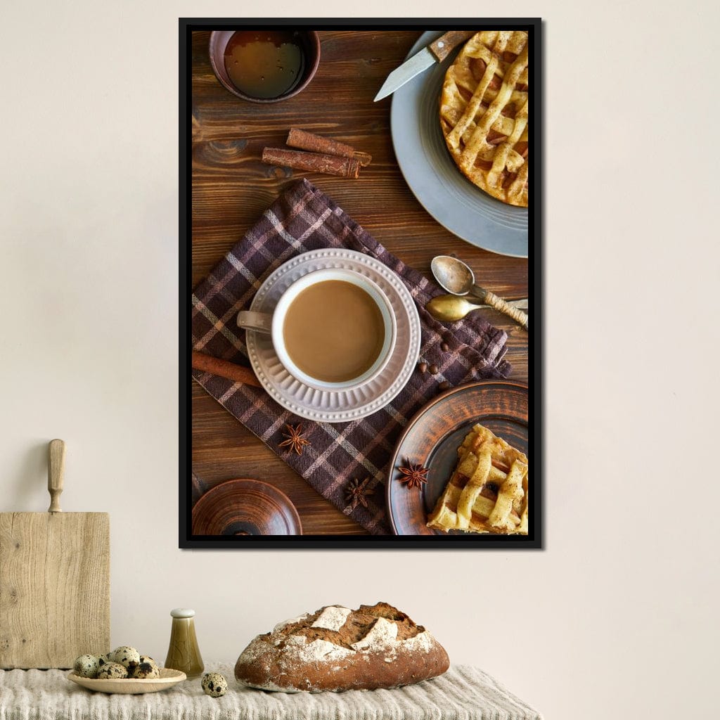 Cup of Coffee with Sugar Pie Canvas Wall Art