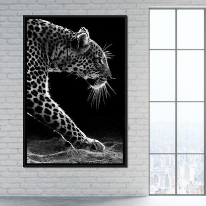 Black and white Leopard Canvas Wall Art