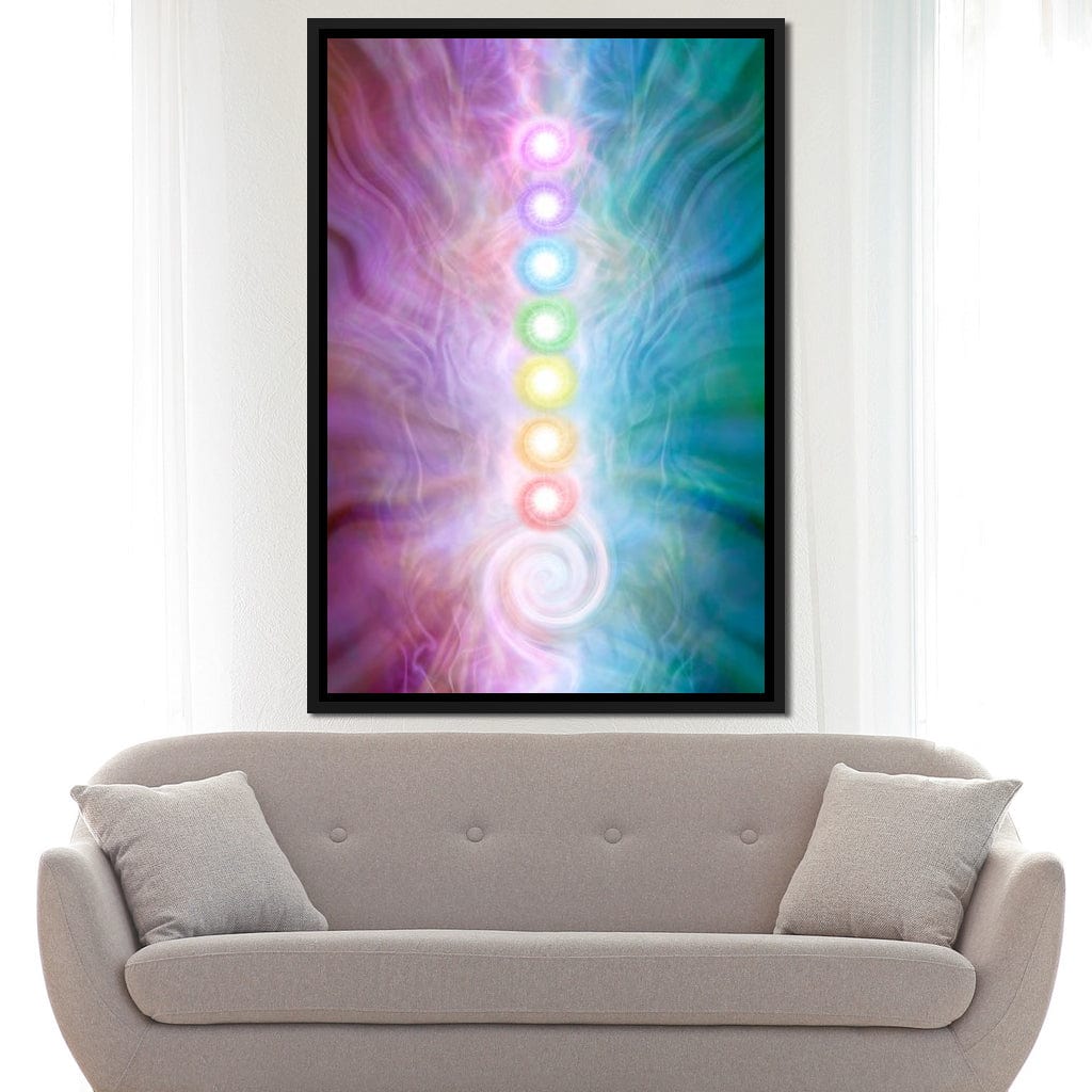 Kundalini Energy Chakra Canvas Wall Art