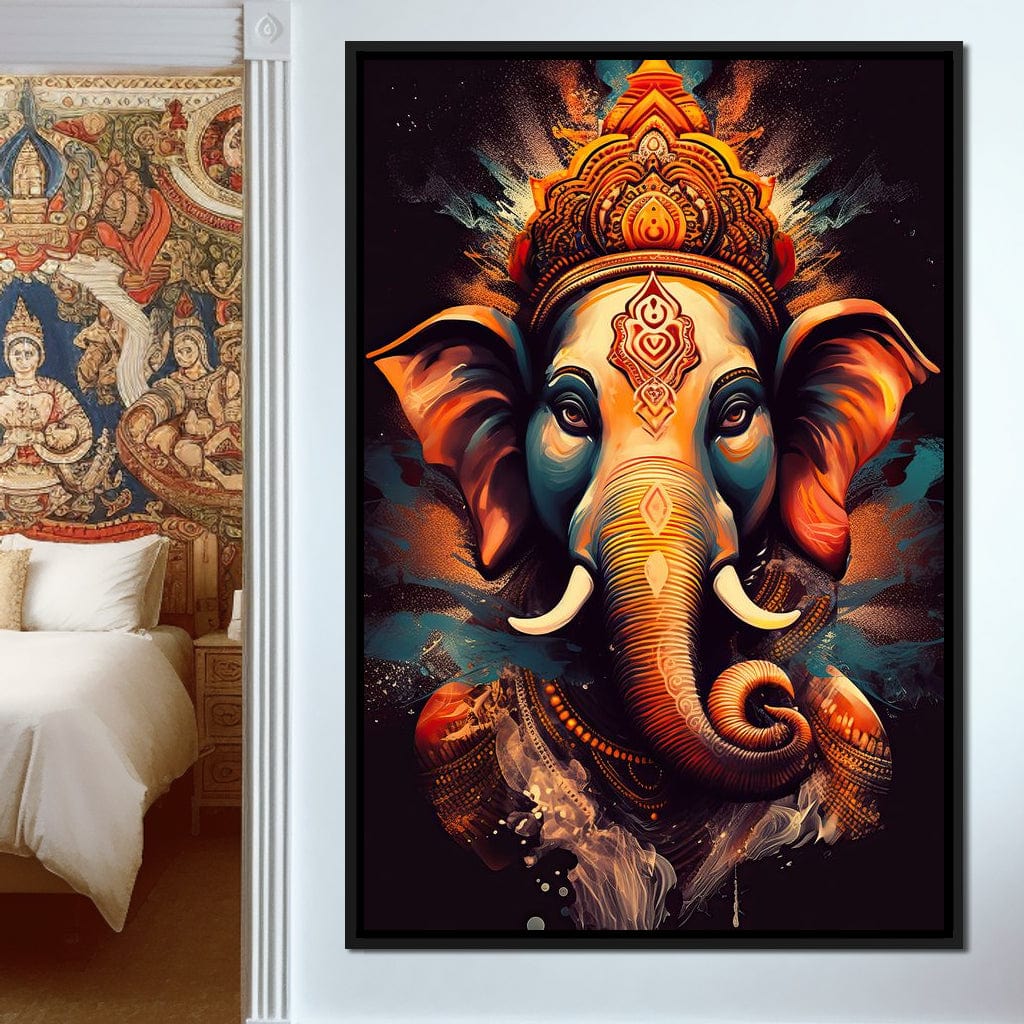 Ganesha's Blessing Canvas Wall Art
